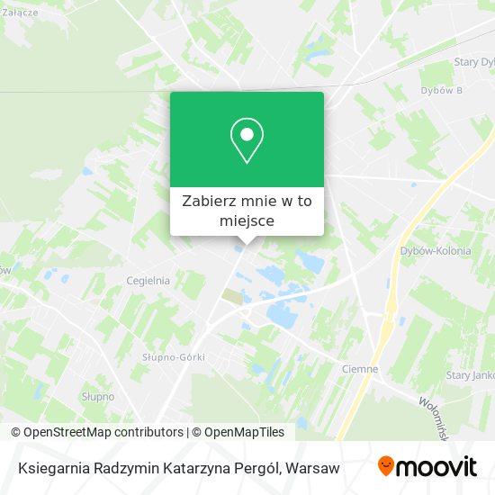 Mapa Ksiegarnia Radzymin Katarzyna Pergól