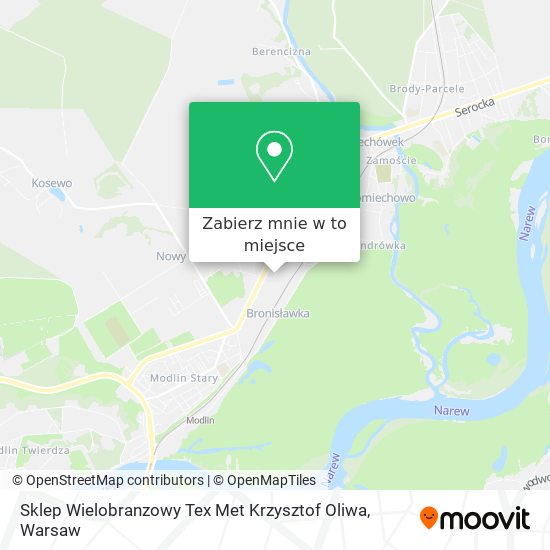 Mapa Sklep Wielobranzowy Tex Met Krzysztof Oliwa