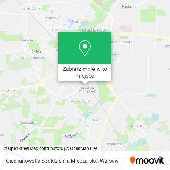 Mapa Ciechanowska Spóldzielnia Mleczarska