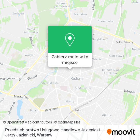 Mapa Przedsiebiorstwo Uslugowo Handlowe Jazienicki Jerzy Jazienicki