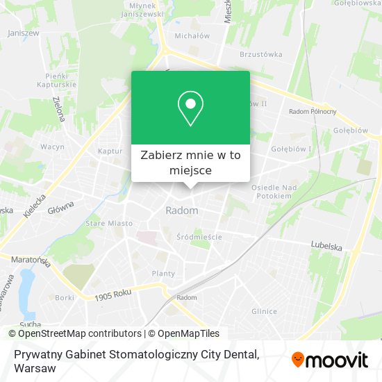 Mapa Prywatny Gabinet Stomatologiczny City Dental