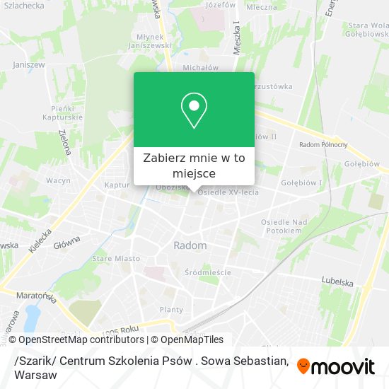 Mapa /Szarik/ Centrum Szkolenia Psów . Sowa Sebastian