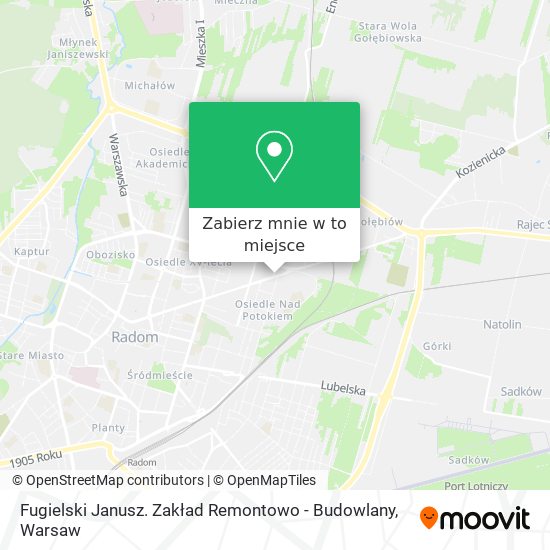 Mapa Fugielski Janusz. Zakład Remontowo - Budowlany