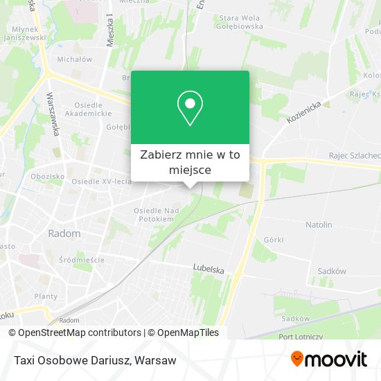 Mapa Taxi Osobowe Dariusz