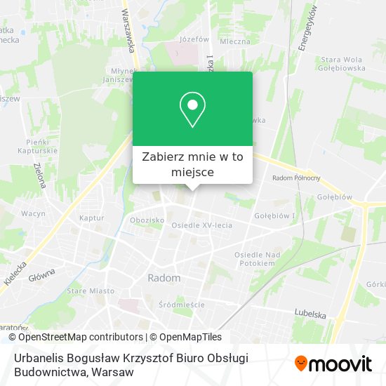 Mapa Urbanelis Bogusław Krzysztof Biuro Obsługi Budownictwa