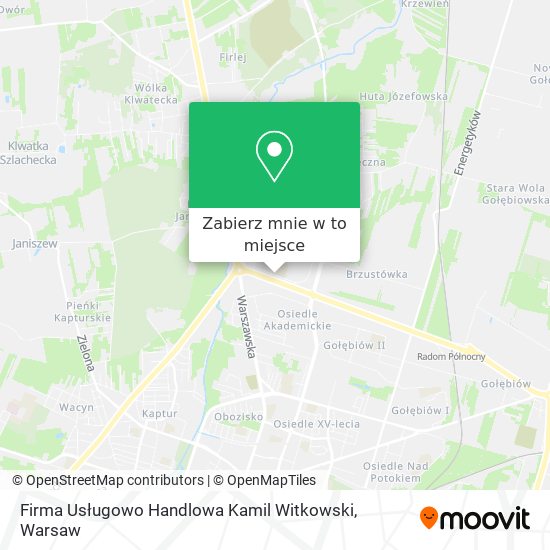 Mapa Firma Usługowo Handlowa Kamil Witkowski