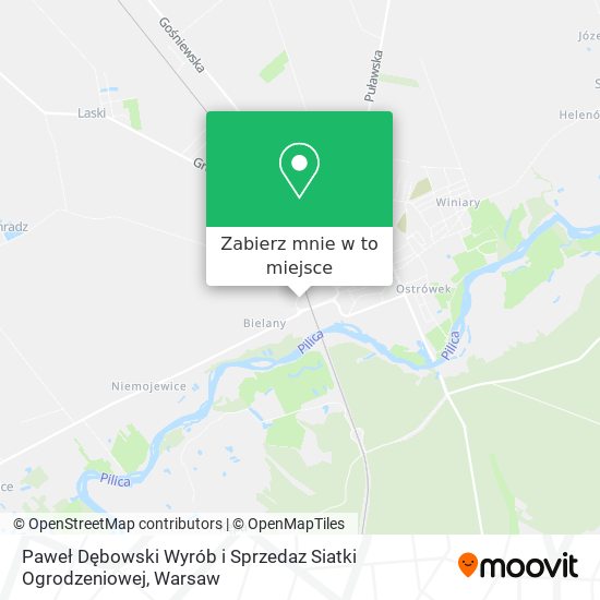 Mapa Paweł Dębowski Wyrób i Sprzedaz Siatki Ogrodzeniowej