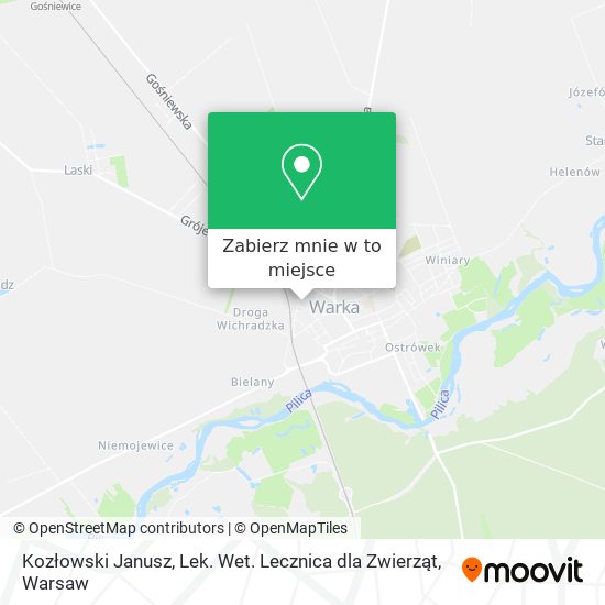 Mapa Kozłowski Janusz, Lek. Wet. Lecznica dla Zwierząt