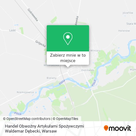 Mapa Handel Obwoźny Artykułami Spożywczymi Waldemar Dębecki