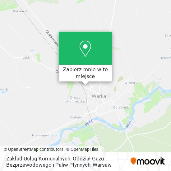 Mapa Zakład Usług Komunalnych. Oddział Gazu Bezprzewodowego i Paliw Płynnych