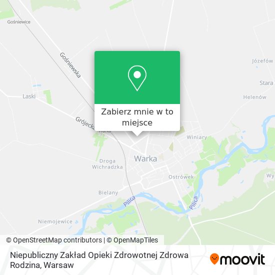 Mapa Niepubliczny Zakład Opieki Zdrowotnej Zdrowa Rodzina