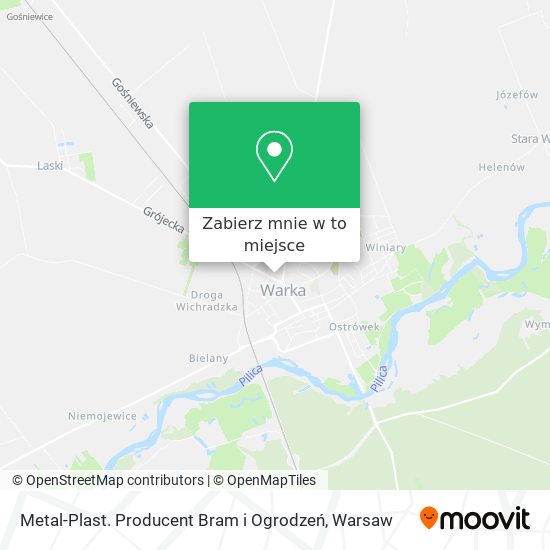 Mapa Metal-Plast. Producent Bram i Ogrodzeń