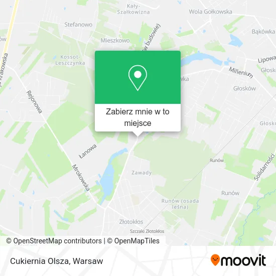 Mapa Cukiernia Olsza