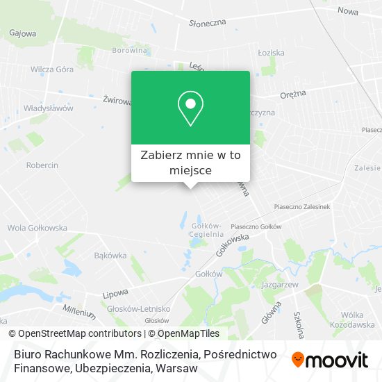 Mapa Biuro Rachunkowe Mm. Rozliczenia, Pośrednictwo Finansowe, Ubezpieczenia