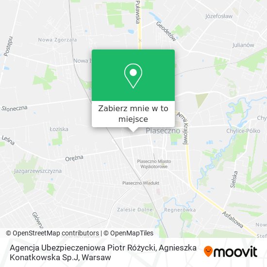 Mapa Agencja Ubezpieczeniowa Piotr Różycki, Agnieszka Konatkowska Sp.J