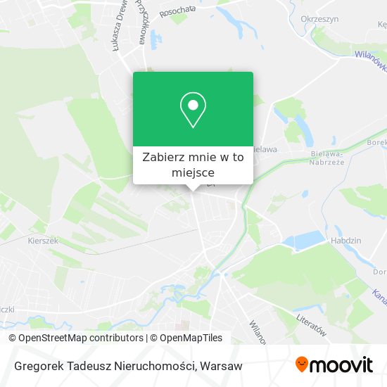 Mapa Gregorek Tadeusz Nieruchomości