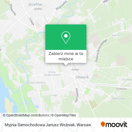 Mapa Myjnia Samochodowa Janusz Woźniak