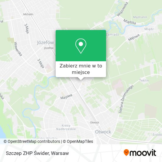 Mapa Szczep ZHP Świder