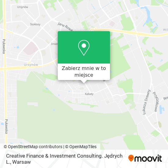 Mapa Creative Finance & Investment Consulting. Jędrych L.