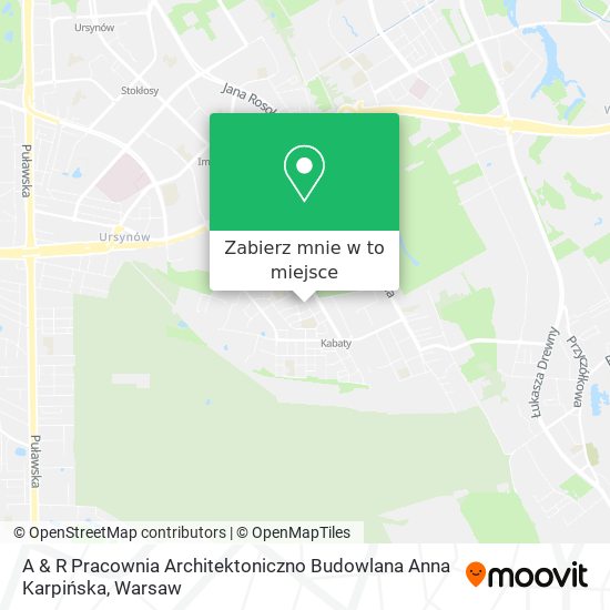 Mapa A & R Pracownia Architektoniczno Budowlana Anna Karpińska