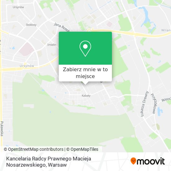 Mapa Kancelaria Radcy Prawnego Macieja Nosarzewskiego