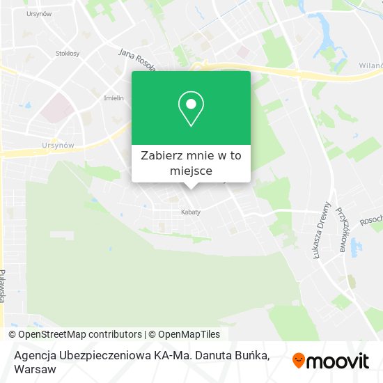 Mapa Agencja Ubezpieczeniowa KA-Ma. Danuta Buńka