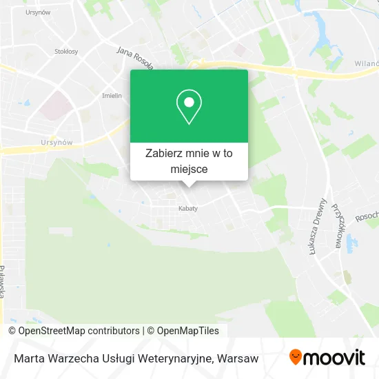 Mapa Marta Warzecha Usługi Weterynaryjne
