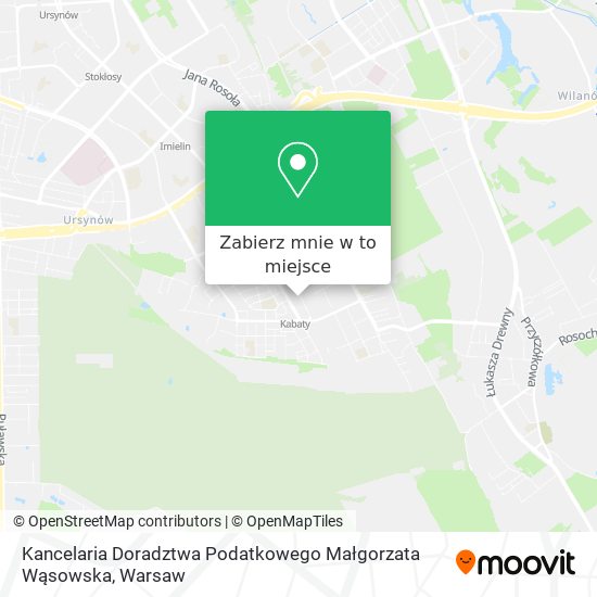 Mapa Kancelaria Doradztwa Podatkowego Małgorzata Wąsowska