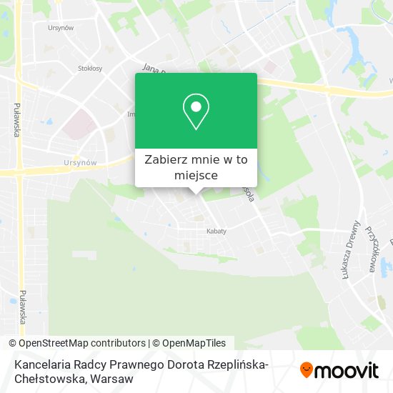 Mapa Kancelaria Radcy Prawnego Dorota Rzeplińska-Chełstowska