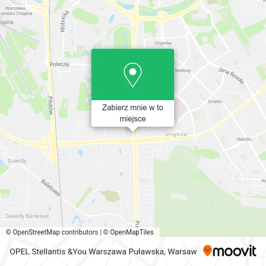 Mapa OPEL Stellantis &You Warszawa Puławska