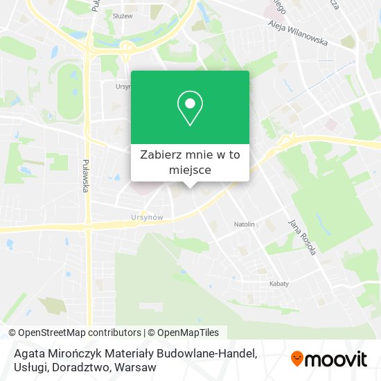 Mapa Agata Mirończyk Materiały Budowlane-Handel, Usługi, Doradztwo