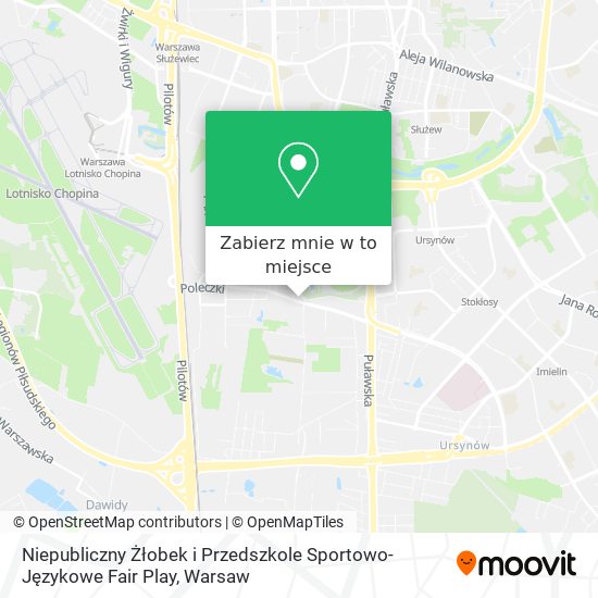 Mapa Niepubliczny Żłobek i Przedszkole Sportowo-Językowe Fair Play