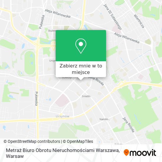 Mapa Metraż Biuro Obrotu Nieruchomościami Warszawa