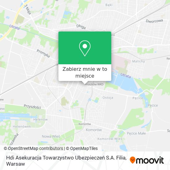 Mapa Hdi Asekuracja Towarzystwo Ubezpieczeń S.A. Filia