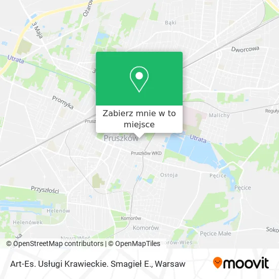 Mapa Art-Es. Usługi Krawieckie. Smagieł E.
