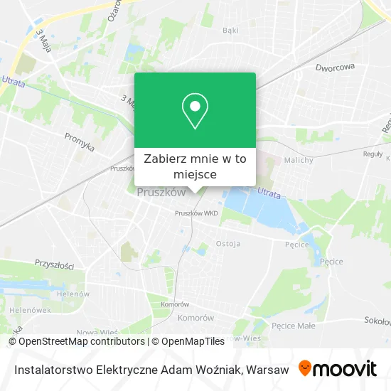 Mapa Instalatorstwo Elektryczne Adam Woźniak