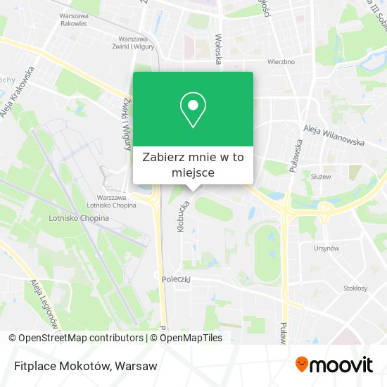 Mapa Fitplace Mokotów