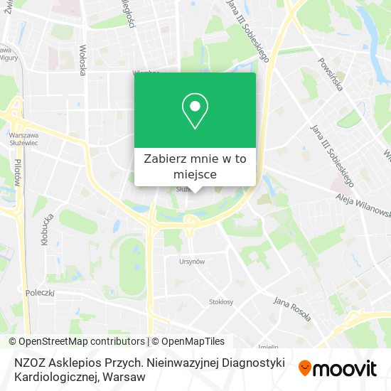 Mapa NZOZ Asklepios Przych. Nieinwazyjnej Diagnostyki Kardiologicznej