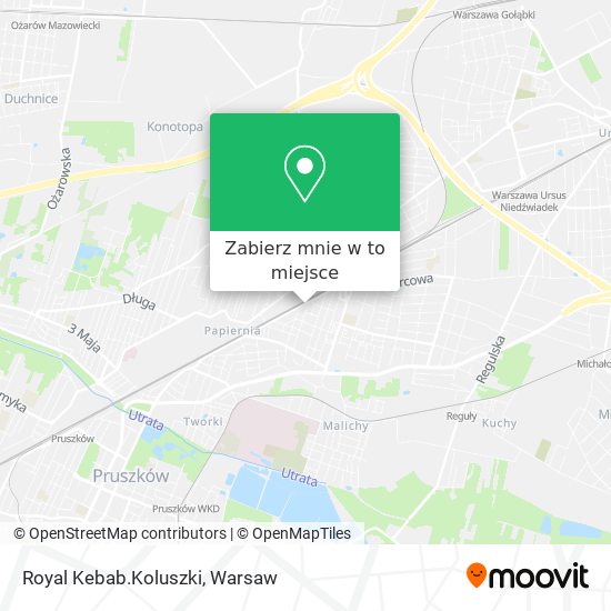 Mapa Royal Kebab.Koluszki