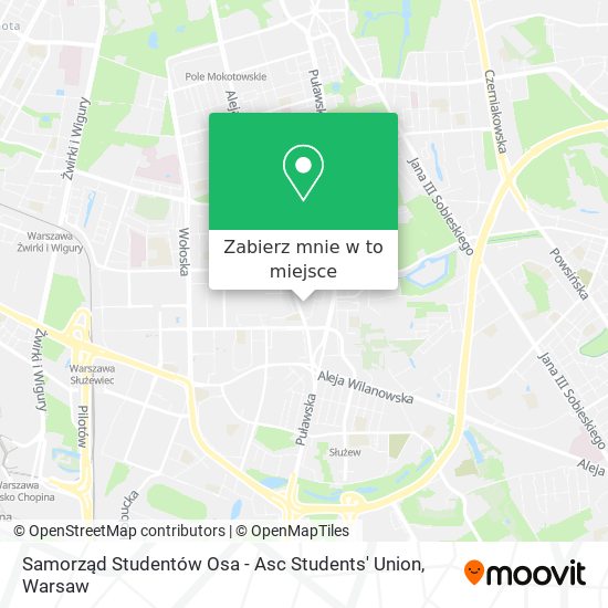 Mapa Samorząd Studentów Osa - Asc Students' Union