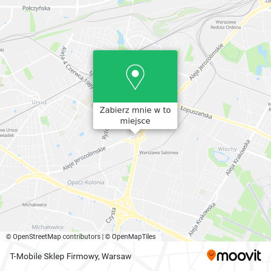 Mapa T-Mobile Sklep Firmowy