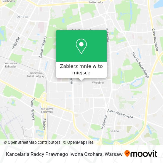 Mapa Kancelaria Radcy Prawnego Iwona Czohara