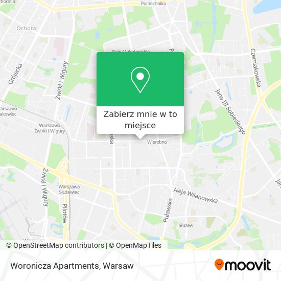 Mapa Woronicza Apartments