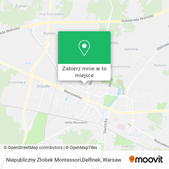 Mapa Niepubliczny Żłobek Montessori,Delfinek