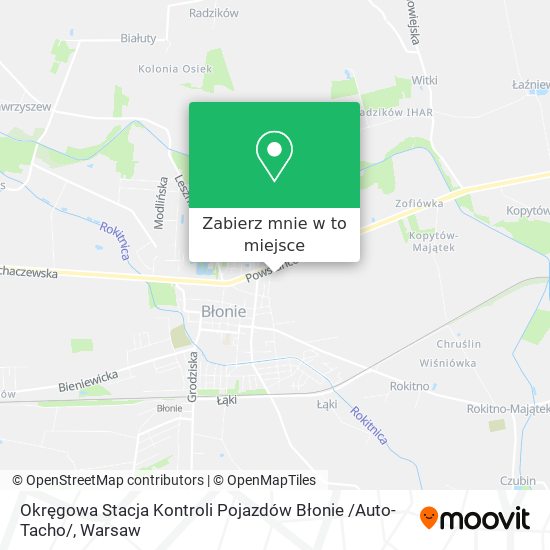 Mapa Okręgowa Stacja Kontroli Pojazdów Błonie /Auto-Tacho/