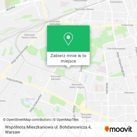 Mapa Wspólnota Mieszkaniowa ul. Bohdanowicza 4