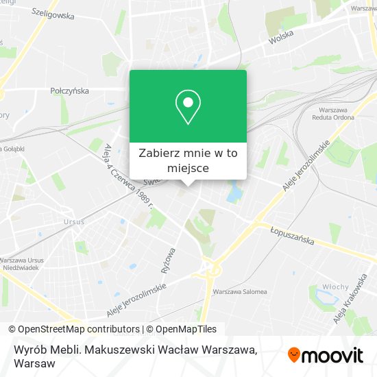 Mapa Wyrób Mebli. Makuszewski Wacław Warszawa