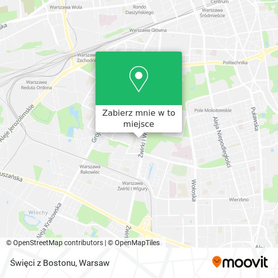 Mapa Święci z Bostonu