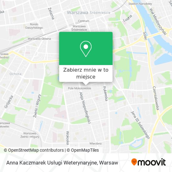 Mapa Anna Kaczmarek Usługi Weterynaryjne