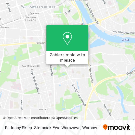 Mapa Radosny Sklep. Stefaniak Ewa Warszawa